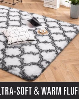 Nordic Style Plush Carpet For Living Room 4CM Long Pile Velvet Home Decor Fluffy Rug Bedroom Foor Mat